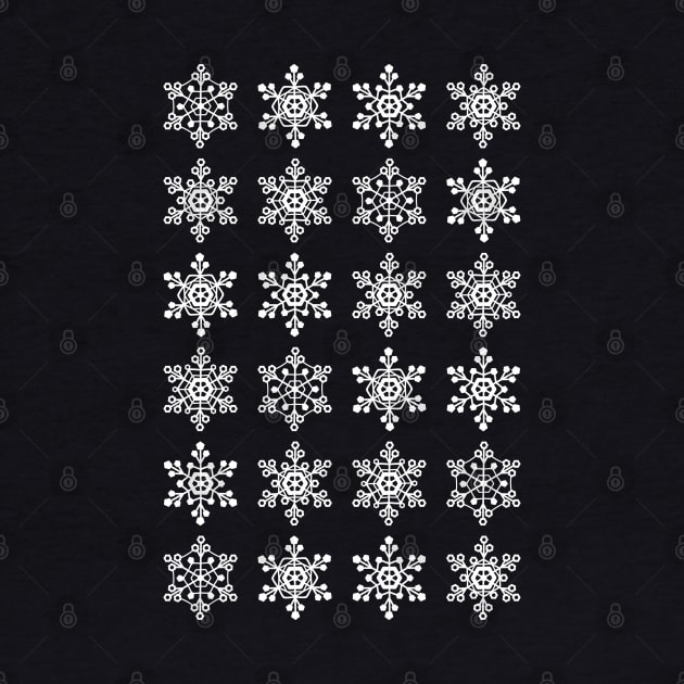 Christmas pattern with snowflakes (White) by lents